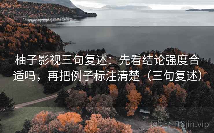 柚子影视三句复述:先看结论强度合适吗,再把例子标注清楚(三句复述) 柚子影视三句复述:先看结论强度合适吗,再把例子标注清楚(三句复述)